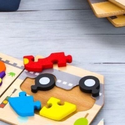 Puzzle en Bois - PuzzlePals™ - Voiture