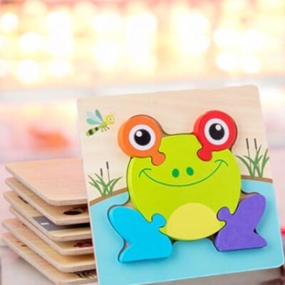 Puzzle en Bois - PuzzlePals™ -  Grenouille
