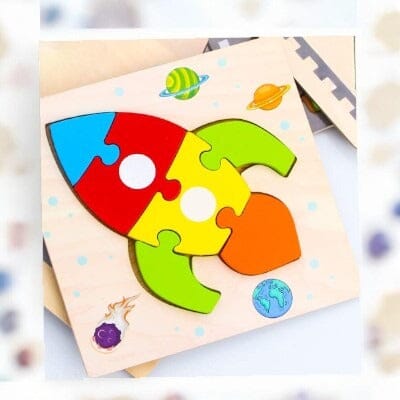 Puzzle en Bois - PuzzlePals™ - Fusée