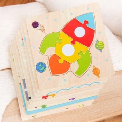 Puzzle en Bois - PuzzlePals™ - Fusée