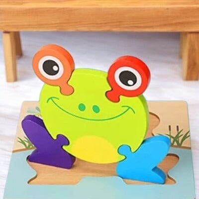 Puzzle en Bois - PuzzlePals™ -  Grenouille