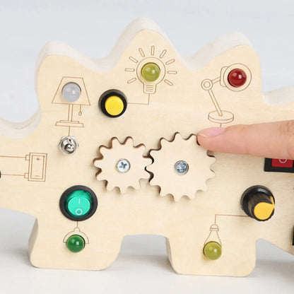 Tableau Montessori - BusyBoardCircuit™ - Dinosaure