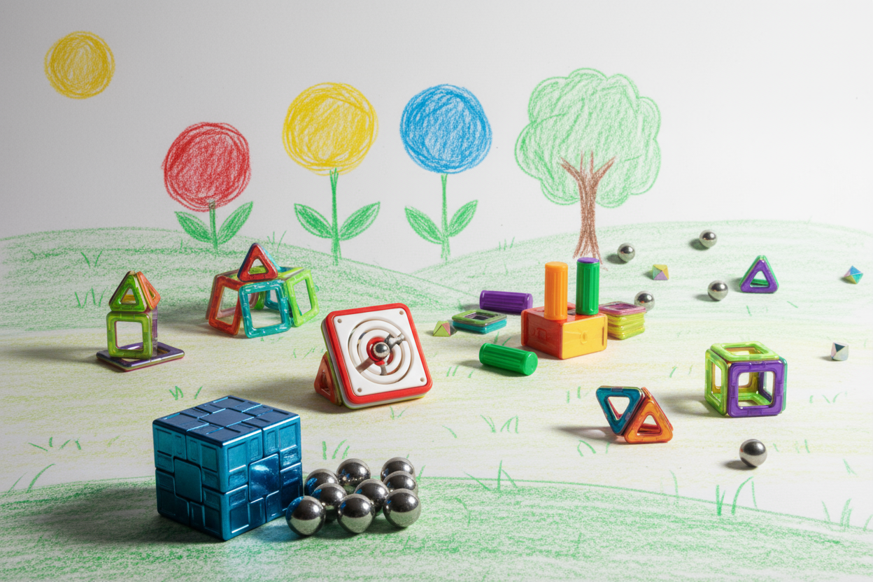 rajoute des jouets magnetiques